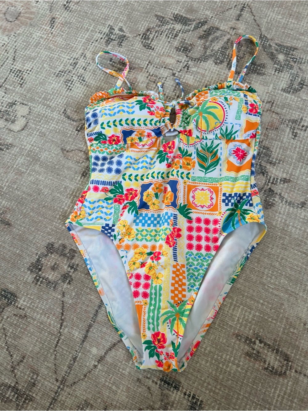 Multicolor Tropical One-Piece Swimsuit